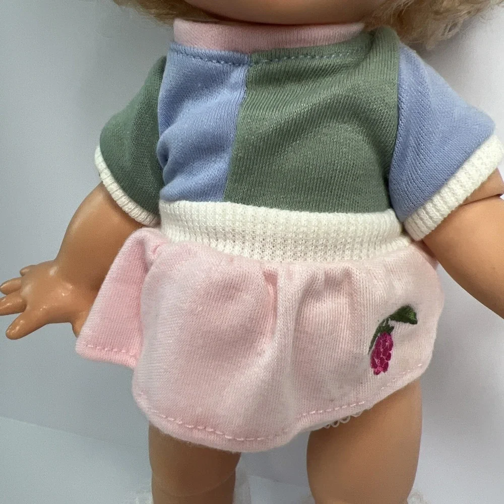 Vintage 1990 Galoob Baby Face So Playful Penny #10 Blue Eyes Pink Outfit